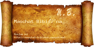 Maschat Bibiána névjegykártya